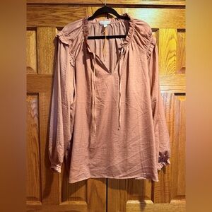 Knox Rose Pink Ruffle Blouse